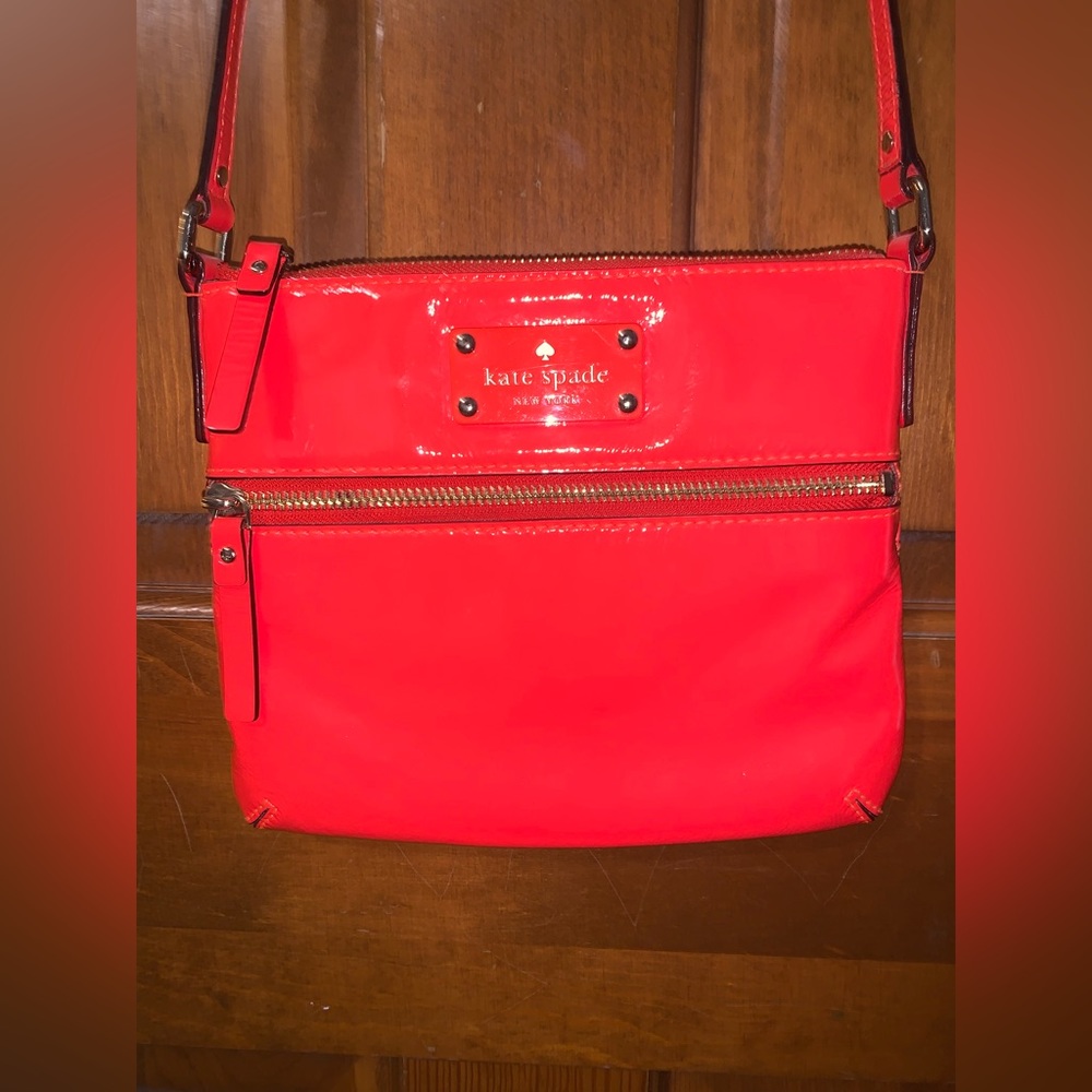Kate Spade ♠️ bright orange cross body purse